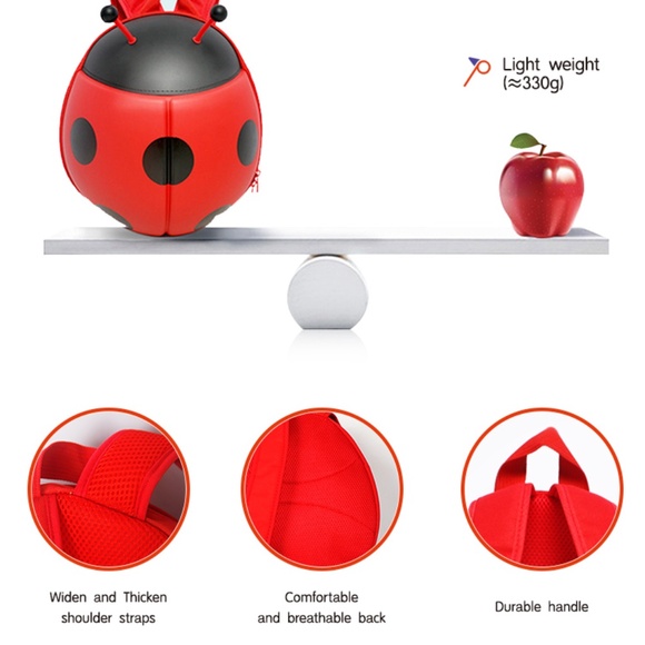 SUPERCUTE, Ladybug Backpack For Kids, (1-12 years) - Picture 14 of 16